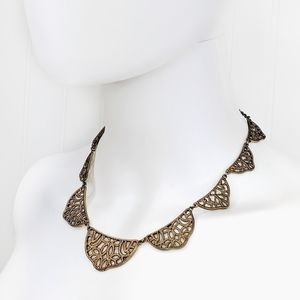 BOUTIQUE Filigree Costume Statement Necklace